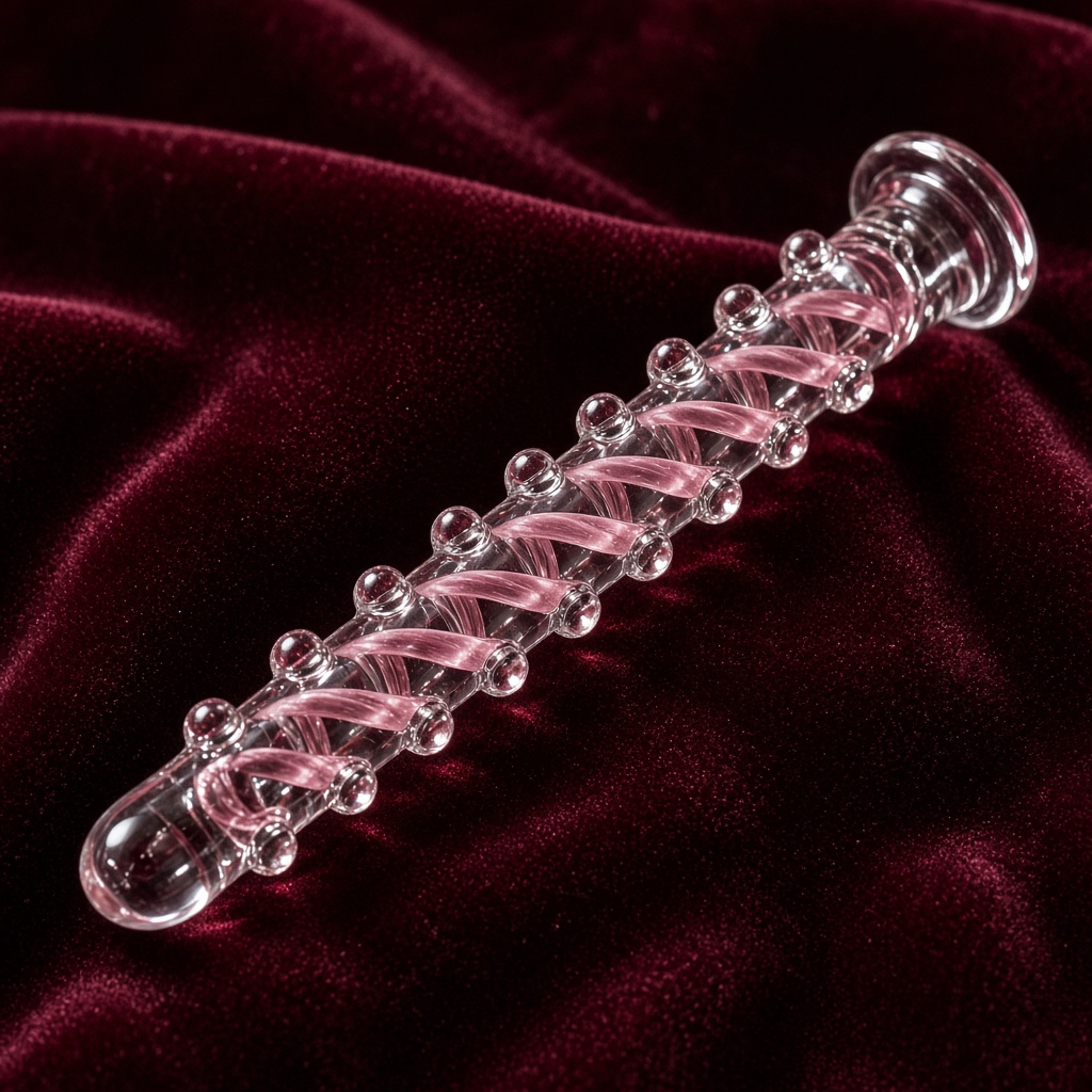 Crystal Glass Dildo – clear & pink glass dildo for sale in Kenya