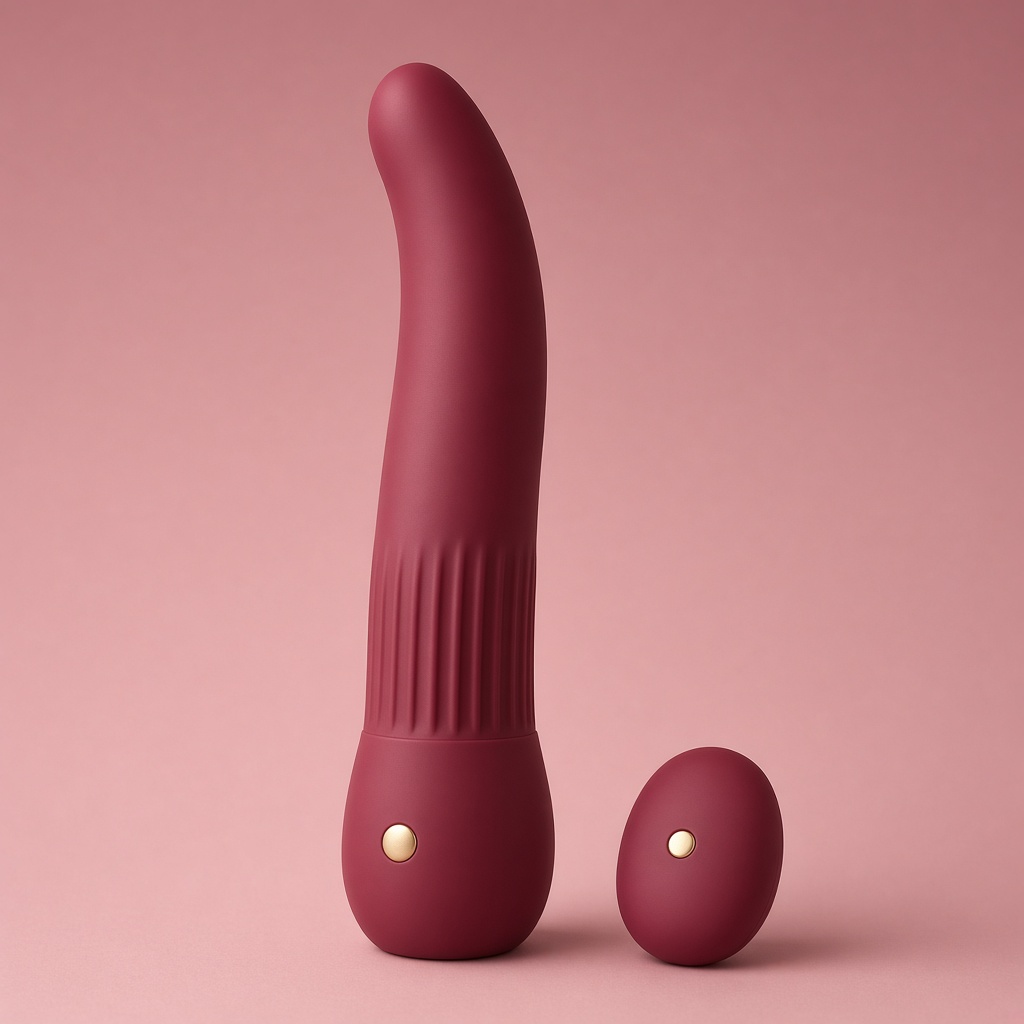 Vibrating Silicone Dildo with Remote – wine red vibrating dildo for sale in Kenya